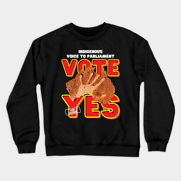 Indigenous Voice to Parliament Crewneck Sweatshirt by Daz Art & Designs